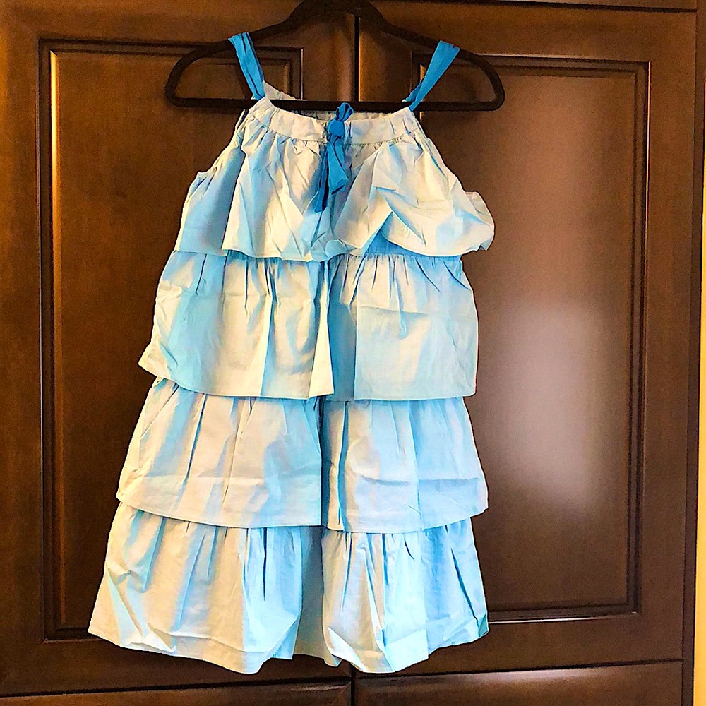 Zara tiered trapeze halter dress with ruffle tiers